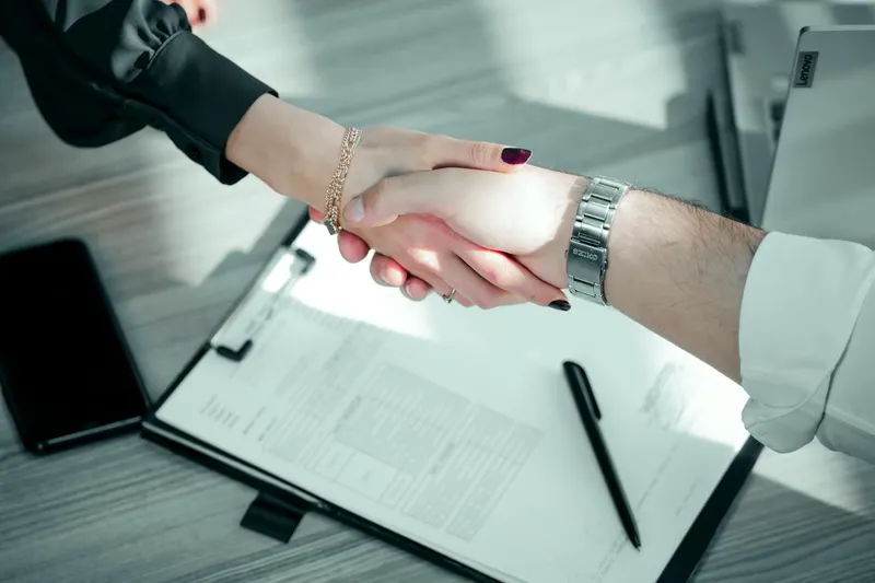 Business agreement signing